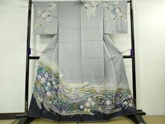 FN12237y 着物 正絹 訪問着 辻が花 151〜161cm - メルカリ