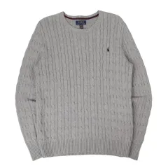 ポロラルフローレン グレー ケーブル ニット セーター