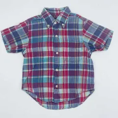 SHIPS KIDS　シップスキッズ　半袖シャツ　ブルー・レッド・イエロー　100センチ　□〇