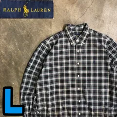 T8019 Ralph Lauren チェックシャツ　ボタン　古着