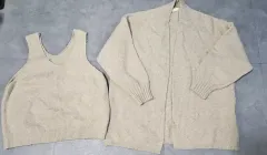 ニットカーディガンセット ベージュ