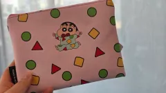 正規品 クレヨンしんちゃん ピンク フラット ポーチ