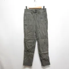 セオリー Theory 麻リネン混 イージー パンツ S ダークグレー ウエストゴム