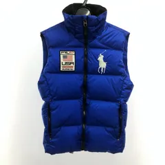 【中古】POLO RALPH LAUREN ナイロンダウンベスト L ブルー 1486005SPDV ポロ ラルフローレン[66]