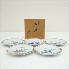 源右衛門窯 染錦松花鳥図 銘々皿 5枚セット - メルカリ