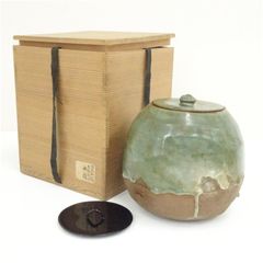 1900年前後 鍋島青磁 罅釉水指 箱 美しい貫入 茶道具 後期 明治 - メルカリ