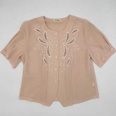 4-48 新品定価13800円 サイレントフルート高級レース飾ブラウス M訳