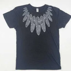 TRUSS　トラス　羽柄Tシャツ　ブラック　Lサイズ　□〇のサムネイル