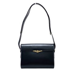 TIFFANY&Co. ヴィンテージ レザー ショルダーバッグ ネイビー - メルカリ