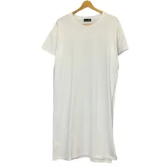 【中古】　RISMAT by Y's　ワンピース　半袖　Tシャツ　ロング丈　クルーネック　無地　サイドオーバースリット　レイヤード　日本製　ドメスティック　古着　/2495のサムネイル