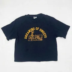 GU　ジーユー　たべっこどうぶつグラフィックTシャツ　ブラック　XLサイズ　□〇