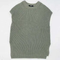 UNIQLO　ユニクロ　コットンブレンドサイドスリットベスト　グリーン　Lサイズ　〇◇
