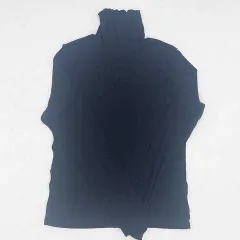 GU　ジーユー　ソフトリブタートルネックTシャツ　ブラック　Mサイズ　〇◇