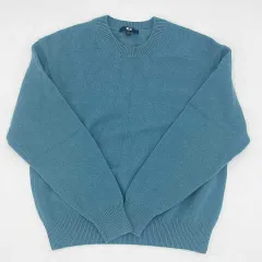 UNIQLO　ユニクロ　プレミアムラムクールネックセーター　ブルー　Lサイズ　◇〇