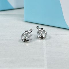 4℃ K10ホワイトゴールド アクアマリン 雫 ピアス 箱あり - メルカリ