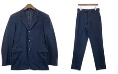PRADA プラダ スーツ セットアップ テーラード ジャケット スラックス パンツ A8000 ３つボタン ウール フォーマル ビジネス メンズ ネイビー 上下セット DM18613■のサムネイル