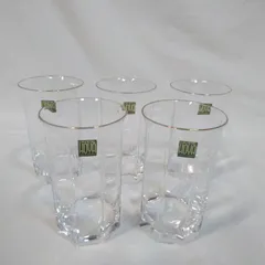 未使用 HOYA クリスタルグラス タンブラー 5客セット コップ 保谷クリスタル 食器 現状 長期保管 W039