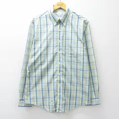 XL/古着 ブルックスブラザーズ 長袖 ブランド シャツ メンズ ロング丈 コットン ボタンダウン 薄紺他 チェック 26mar13