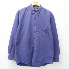L/古着 ギャップ GAP 長袖 ブランド シャツ メンズ 90年代 90s コットン ボタンダウン 紫系他 ストライプ 26mar13