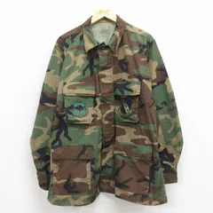 XL/古着 長袖 ミリタリー ジャケット メンズ 00年代 00s コンバット リップストップ ウッドランドカモ USA製 緑 迷彩 26mar13