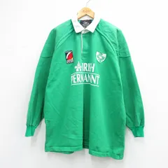 XL/古着 長袖 ラガー シャツ メンズ 00年代 00s IRISH 緑他 26mar13