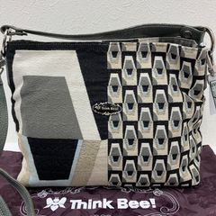 Think Bee ヒョウ柄ハンドバッグ グレーと青 - メルカリ