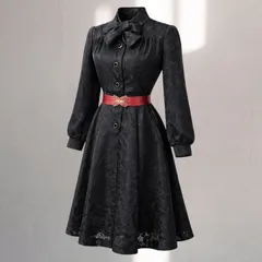 70s-80s ヴィンテージ シアージャガード ボウタイワンピース クラシカル