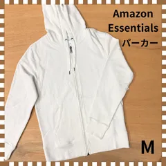 Amazon Essentials ジップアップパーカー ホワイト M 裏起毛