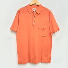 【エルメス HERMES】刺繍コットンポロシャツ XS オレンジのサムネイル