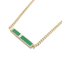 BOTTEGA VENETA ボッテガヴェネタ ID チェーンネックレス シルバー925 ゴールドGP グリーン系【いおき質店】のサムネイル