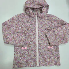 日本 110 花柄 フード ウィンドブレーカー 女の子 アウター