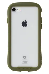 アイフォンse2 (カーキ)【アイフォーンse3 アイフォン8 強化ガラス カバー クリア 透明 ケース SE(第3世代/第2世代)/8/7 耐衝撃 iPhone 米国MIL規格取得 Reflection ストラップホール付き】 iFace
