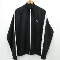 【三重本店】 中古 FRED PERRY | フレッドペリー ジャージ TAPED TRACK JACKET テープドトラックジャケット J4620 ブラック サイズ：XL 【102】