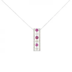 K18WG ルビー ネックレス 0.52CT
