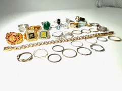 【おまとめ】リング　ネックレス　SWAROVSKI　925　メッキ　色々　H8-4-49