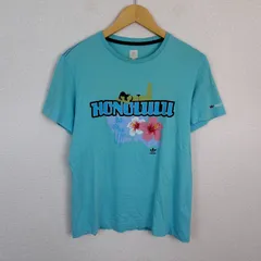 00s adidas Originals アディダスオリジナルス 半袖 Tシャツ ロゴプリント ライトブルー Mサイズ メンズ 古着 ストリート Y2K