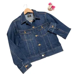 【美品】Lee × ROSSO 別注 デニムジャケット Gジャン 38 M ショート丈 濃紺 レディース
