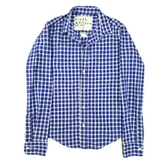 【値下げ】Frank&Eileen フランクアンドアイリーン スキッパーシャツ イタリア コットン チェックシャツ 長袖シャツ レディース ＸXS コットン 中古のサムネイル