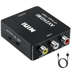 【新着商品】AV to コンバーター HDMI変換アダプター AV2HDMI 変換 USBケーブル付き 音声転送 HDMI 1080/720P切り替え (コンポジットをHDMIに変換アダプタ) RCA 映像編集機