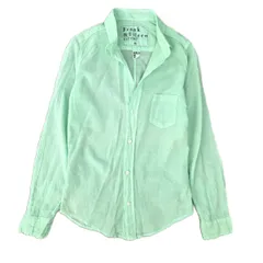 【値引き】Frank&Eileen フランクアンドアイリーン スキッパーシャツ リネン 麻 長袖シャツ レディース XXS 麻・リネン 中古のサムネイル