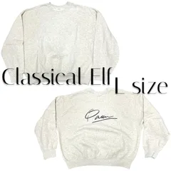 CLASSICAL ELF 裏起毛 トレーナー レディース L コットン 綿混素材 刺繍 クラシカルエルフ