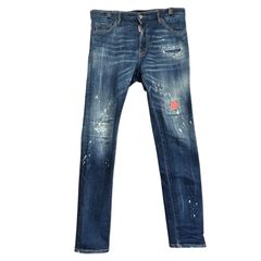 DSQUARED2 ディースクエアード デニム48ワッペン ペイント イタリア製