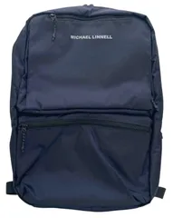s787【新品未使用】MICHAEL LINNELL リュックサック バックパック 16L デイパック ネイビー 軽量 コンパクト 通勤 通学 カジュアルバッグ ロゴ入りのサムネイル