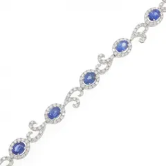 【新品】PT900 サファイヤ ブレスレット 3.43CT