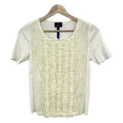 LANVIN COLLECTION(ランバンコレクション) 半袖カットソー サイズ40 M レディース美品  - アイボリー クルーネック