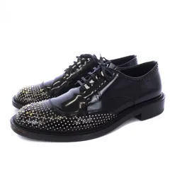 サンローラン パリ SAINT LAURENT PARIS 13SS エディ期 スタッズ ドレスシューズ ビジネスシューズ エナメル レースアップ 41 26cm 黒 ブラック /KH
