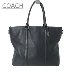 コーチ COACH トートバッグ メトロポリタントート ビジネスバッグ レザー 大容量 チャーム E1780-56660 ブラック メンズ レディース 美品