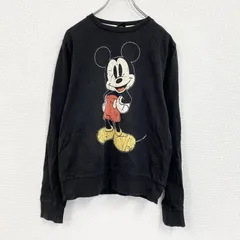 古着 used　Disney　ディズニー　Mickey Mouse　ミッキーマウス　スウェット/トレーナー　黒　ブラック　Mサイズ