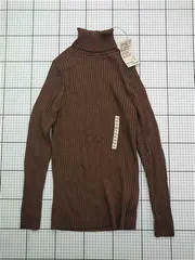 ◇ Θ 無印良品 タートルネック洗えるセーター ブラウン XL レディース E  【1603020007807】
