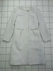 ◇ ⊇ ミッシュマッシュ MISCH MASCH ノーカラーコート アンゴラ混 ライトグレー系 M レディース E  【1603020007739】